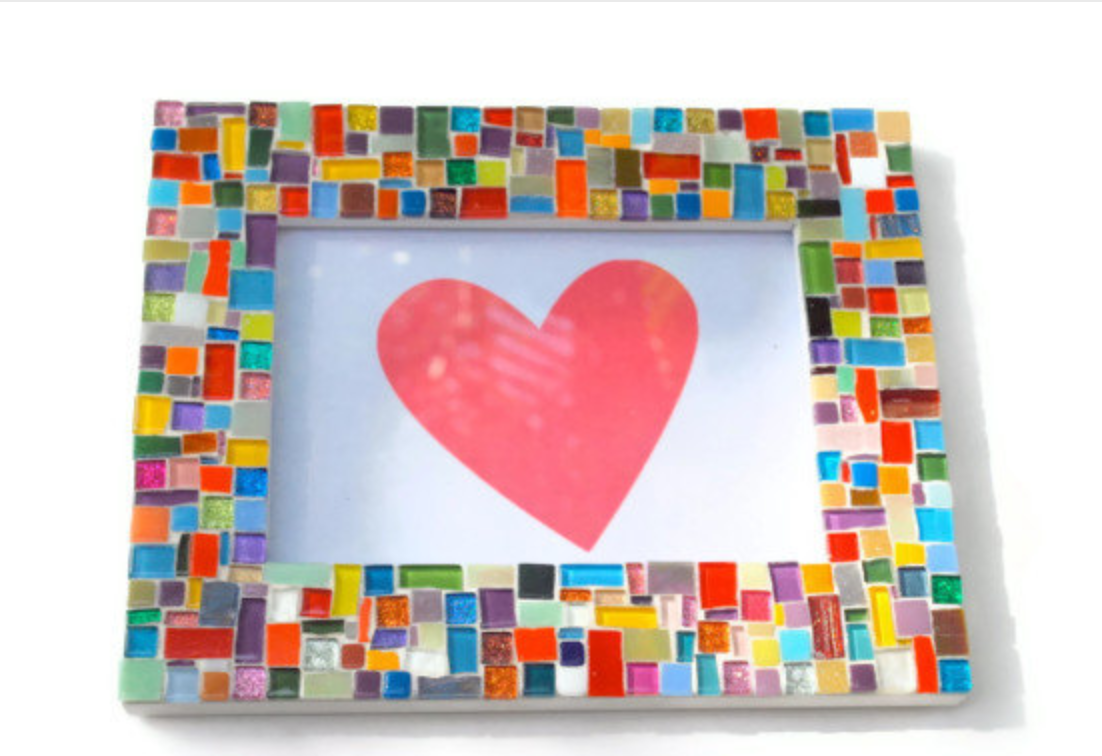 4 X 6 Rainbow Mosaic Picture Frame